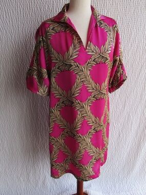 Emily McCarthy Dress M Pink Short Puff Sleeve Lined